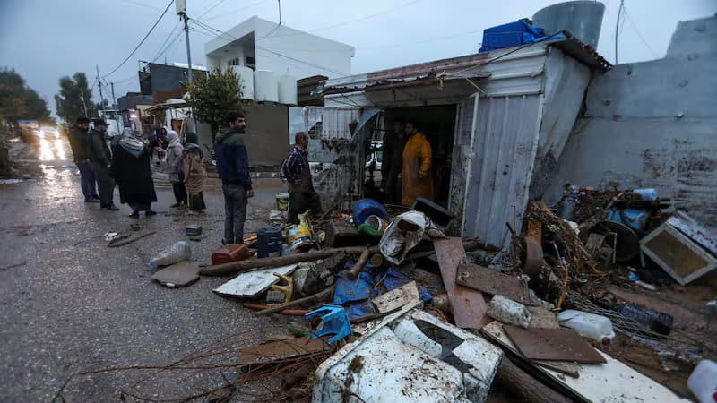 Aftermath of flash floods in the region